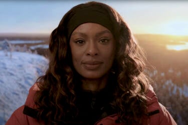 Behind the scenes shot of April Alexander, Nikon magazine.