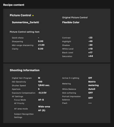 Nikon magazine - NIC recipes